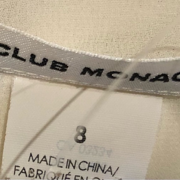 Club Monaco Jami Horse Print Black and Cream Dress with pockets Size 8 - Picture 8 of 14